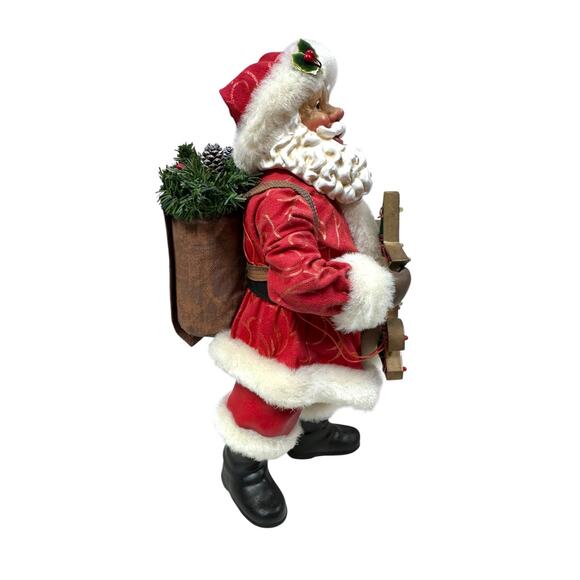 Clothtique Possible Dreams Santa GREETING THE MILLENNIUM 2000 Music Lights Works - Picture 7 of 13